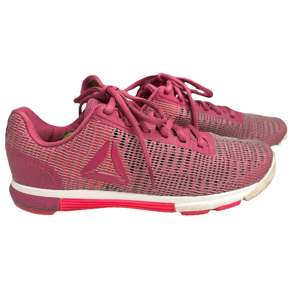 Reebok Womens 6.5 Speed TR Flexweave‎ Running Shoes CN5507 Lace Up Burgundy